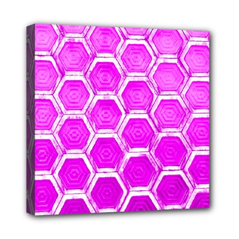 Hexagon Windows Mini Canvas 8  X 8  (stretched) by essentialimage