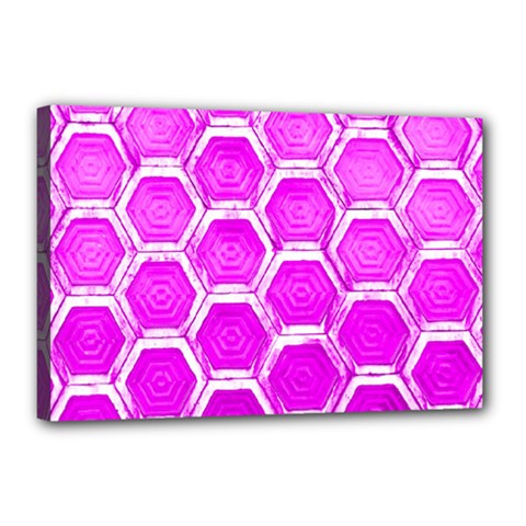 Hexagon Windows Canvas 18  X 12  (stretched) by essentialimage