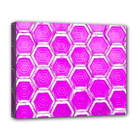 Hexagon Windows Deluxe Canvas 20  X 16  (stretched) by essentialimage