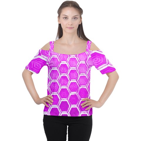 Hexagon Windows Cutout Shoulder Tee by essentialimage