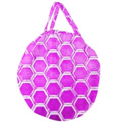 Hexagon Windows Giant Round Zipper Tote by essentialimage