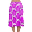 Hexagon Windows Velvet Flared Midi Skirt View2