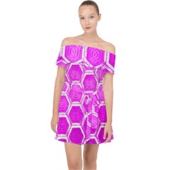 Hexagon Windows Off Shoulder Chiffon Dress by essentialimage