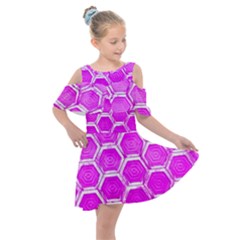 Hexagon Windows Kids  Shoulder Cutout Chiffon Dress by essentialimage