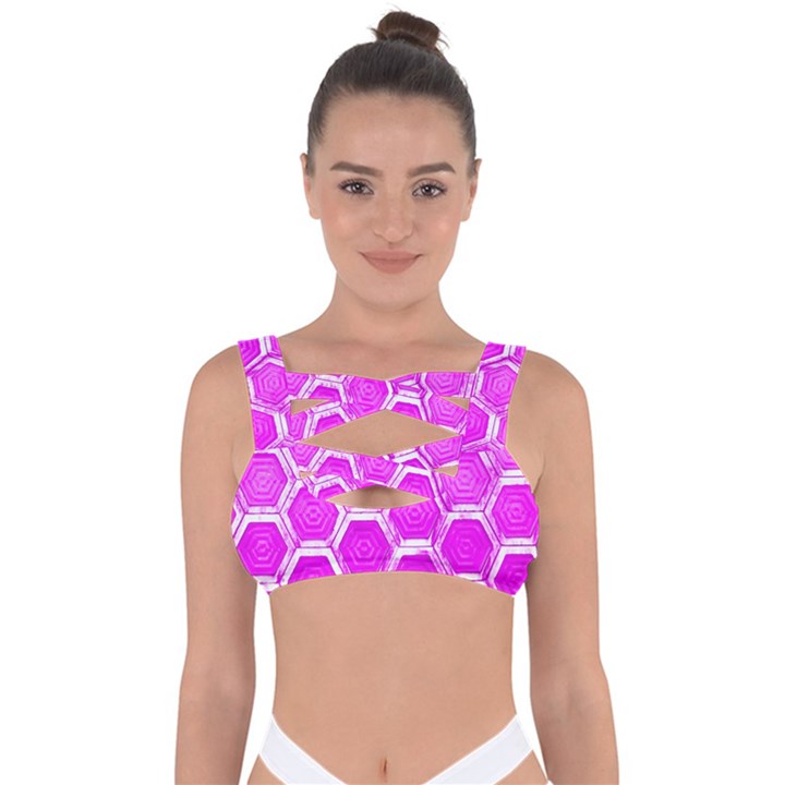 Hexagon Windows Bandaged Up Bikini Top