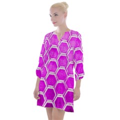 Hexagon Windows Open Neck Shift Dress by essentialimage