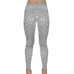 Modern Ornate Geometric Silver Pattern Classic Yoga Leggings