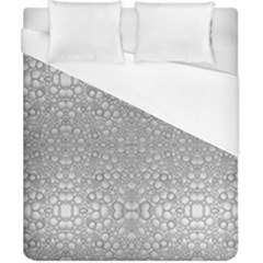 Modern Ornate Geometric Silver Pattern Duvet Cover (california King Size) by dflcprintsclothing