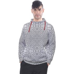 Modern Ornate Geometric Silver Pattern Men s Pullover Hoodie by dflcprintsclothing