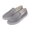 Modern Ornate Geometric Silver Pattern Women s Canvas Slip Ons View2