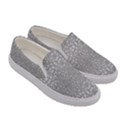 Modern Ornate Geometric Silver Pattern Women s Canvas Slip Ons View3