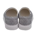 Modern Ornate Geometric Silver Pattern Women s Canvas Slip Ons View4