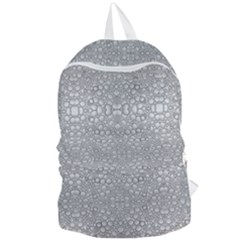 Modern Ornate Geometric Silver Pattern Foldable Lightweight Backpack by dflcprintsclothing