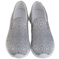 Modern Ornate Geometric Silver Pattern Men s Lightweight Slip Ons by dflcprintsclothing