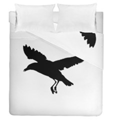 Seagull Flying Silhouette Drawing 2 Duvet Cover Double Side (queen Size) by dflcprintsclothing