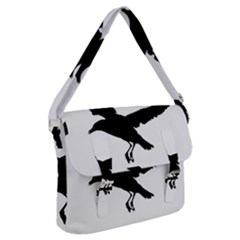 Seagull Flying Silhouette Drawing 2 Buckle Messenger Bag