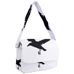 Seagull Flying Silhouette Drawing 2 Courier Bag