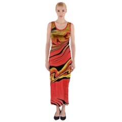 Warrior Spirit Fitted Maxi Dress by BrenZenCreations