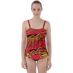 Warrior Spirit Twist Front Tankini Set by BrenZenCreations