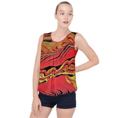 Warrior Spirit Bubble Hem Chiffon Tank Top by BrenZenCreations