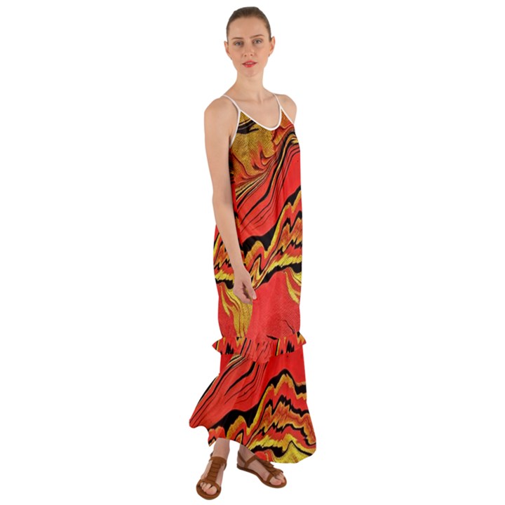 Warrior Spirit Cami Maxi Ruffle Chiffon Dress