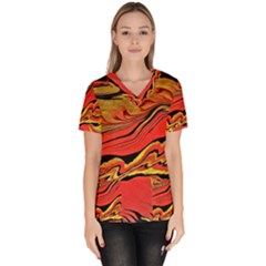 Warrior Spirit Women s V-neck Scrub Top by BrenZenCreations