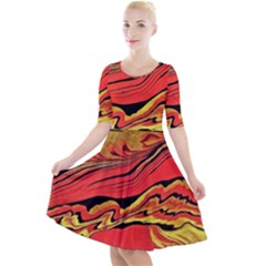 Warrior Spirit Quarter Sleeve A-line Dress by BrenZenCreations