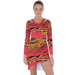 Warrior Spirit Asymmetric Cut-out Shift Dress