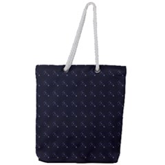 Black Stars Full Print Rope Handle Tote (large) by Sparkle