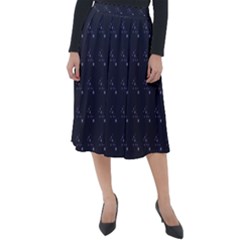 Black Stars Classic Velour Midi Skirt  by Sparkle