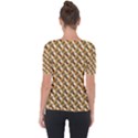 Abstract Illusion Shoulder Cut Out Short Sleeve Top View2