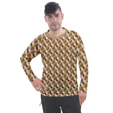 Abstract Illusion Men s Pique Long Sleeve Tee by Sparkle