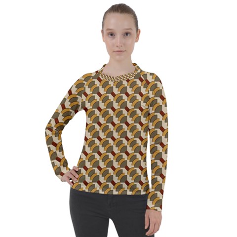 Abstract Illusion Women s Pique Long Sleeve Tee by Sparkle