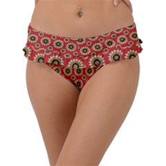 Digital Flowers Frill Bikini Bottom by Sparkle