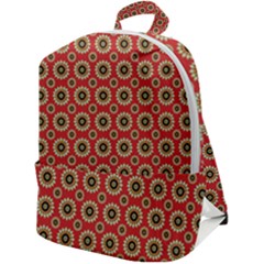 Digital Flowers Zip Up Backpack