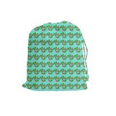 Flowers Pattern Drawstring Pouch (large) by Sparkle