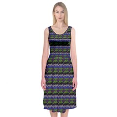 Abstract Illusion Midi Sleeveless Dress by Sparkle