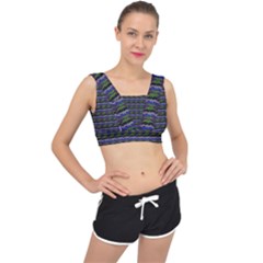 Abstract Illusion V-back Sports Bra by Sparkle