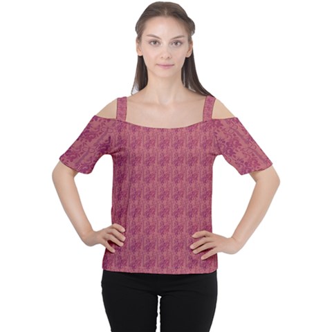 Digital Handdraw Floral Cutout Shoulder Tee by Sparkle