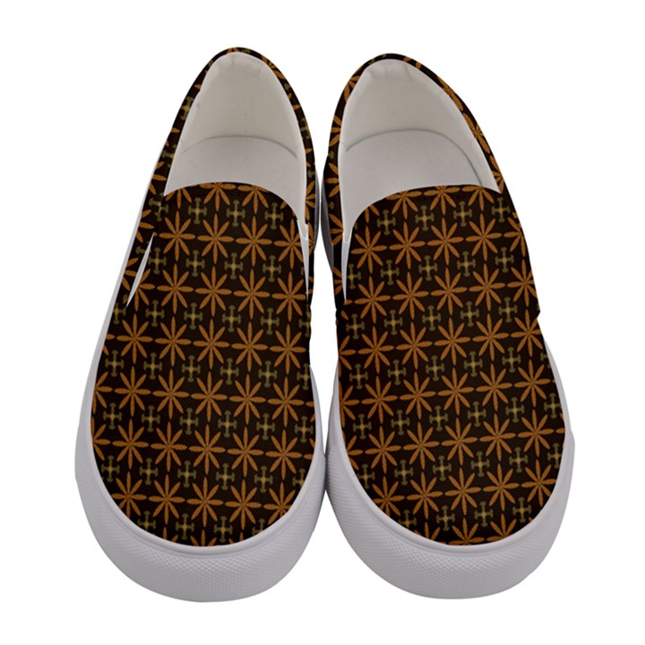 Digital Handdraw Floral Women s Canvas Slip Ons