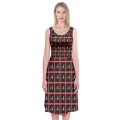 Grill Blocks Midi Sleeveless Dress by Sparkle