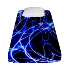 Lines Flash Light Mystical Fantasy Fitted Sheet (single Size) by Dutashop