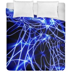 Lines Flash Light Mystical Fantasy Duvet Cover Double Side (california King Size) by Dutashop