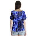 Lines Flash Light Mystical Fantasy V-Neck Flutter Sleeve Top View2