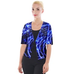 Lines Flash Light Mystical Fantasy Cropped Button Cardigan