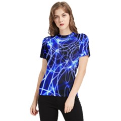 Lines Flash Light Mystical Fantasy Women s Short Sleeve Rash Guard by Dutashop