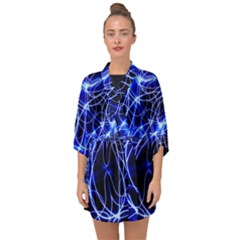 Lines Flash Light Mystical Fantasy Half Sleeve Chiffon Kimono