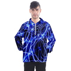 Lines Flash Light Mystical Fantasy Men s Half Zip Pullover by Dutashop