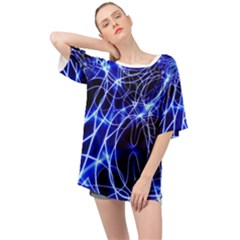 Lines Flash Light Mystical Fantasy Oversized Chiffon Top by Dutashop