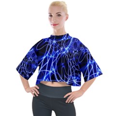 Lines Flash Light Mystical Fantasy Mock Neck Tee